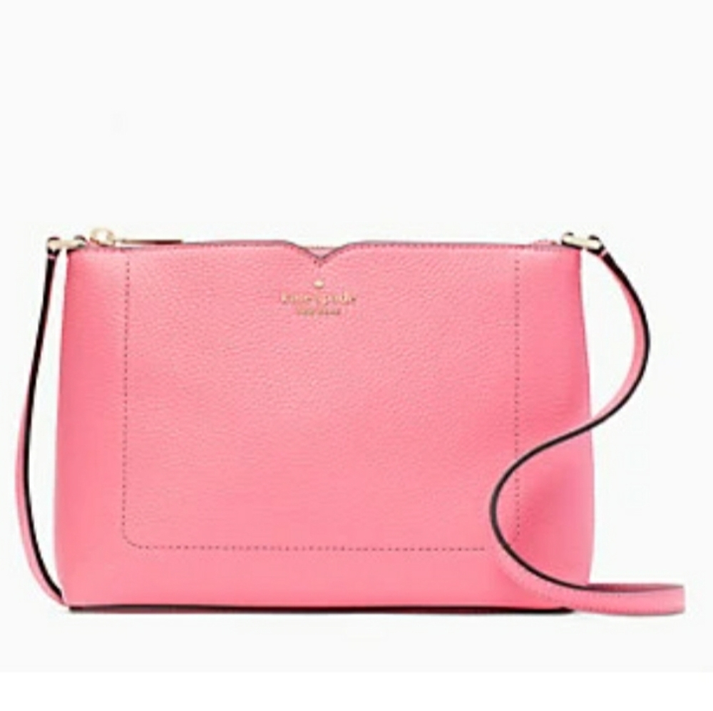 NWT KATE SPADE ♠️ NEW YORK HARLOW CROSSBODY BAG 🥰🥰BRIGHT BLUSH - Picture 7 of 9